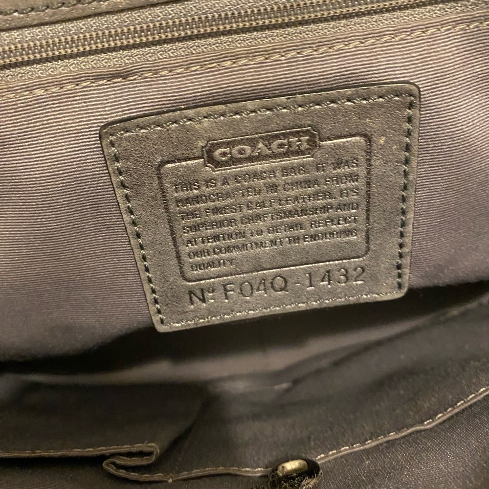 Coach Black Leather Briefcase with Premium Stitching